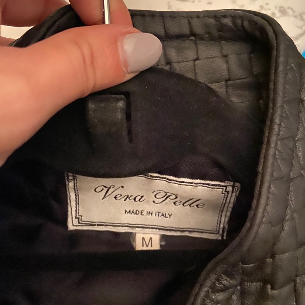 Leather jacket- made in Italy